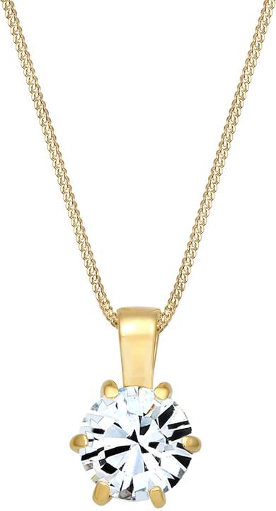 Produktbild Elli Halskette Panzerkette Basic Kristalle 925 Silber (Glaskristall, 925er Sterling Silber)