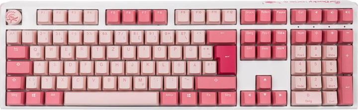 Actual product image Ducky One 3 Gossamer Pink Gaming Keyboard - MX-Ergo-Clear (DE, Cable)