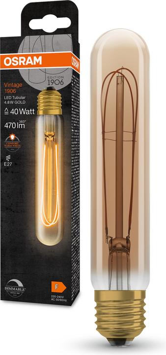 Actual product image Osram Vintage lamp (E27, 4.80 W, 470 lm, 1 x, F)