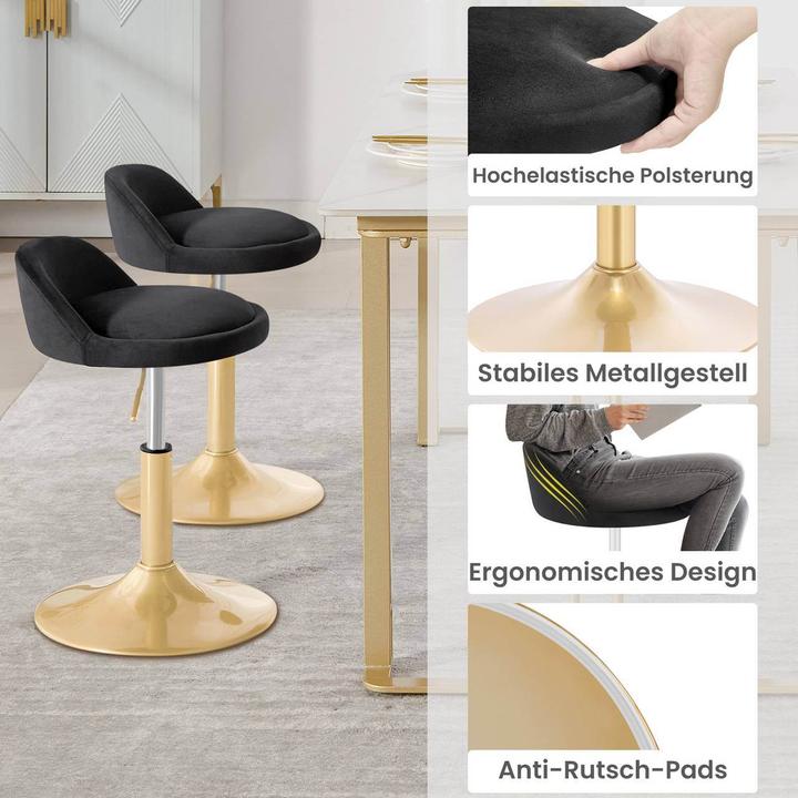 Actual product image Woltu Height-adjustable make-up stool
