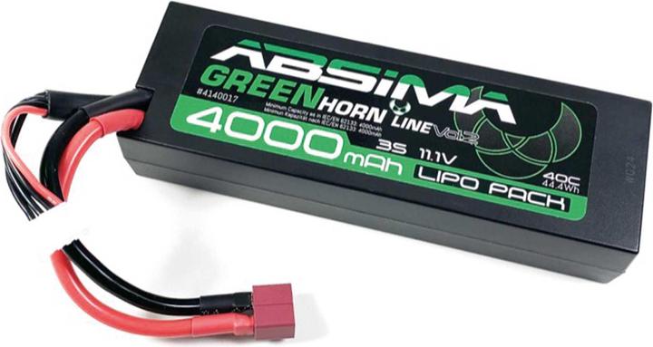 Image du produit Absima Greenhorn Vol.2 LOW PROFILE LiPo 11.1V 40C 4000mah HardCase (T-Plug) (11.10 V, 4000 mAh)