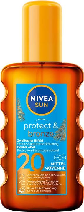 Actual product image NIVEA Sun Protect & Bronze Sun Oil (Suntan oil, SPF 20, 200 ml, 220 g)