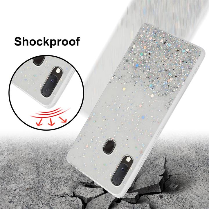 Actual product image Cadorabo TPU cover sparkling glitter (Samsung Galaxy A20e, Samsung Galaxy A10e)