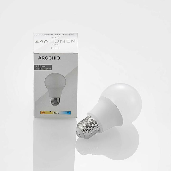 Produktbild Arcchio LED-Lampe E27 A60 4,9W 3.000K opal (E27, 4.90 W, 470 lm, 1 x, F)