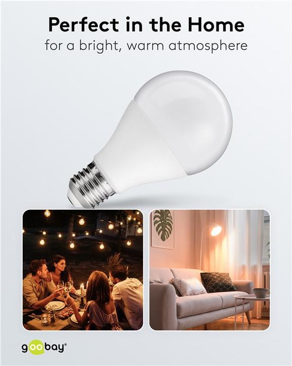 Actual product image Goobay LED bulb, 11 W (E27, 11 W, 1055 lm, 1 x, F)