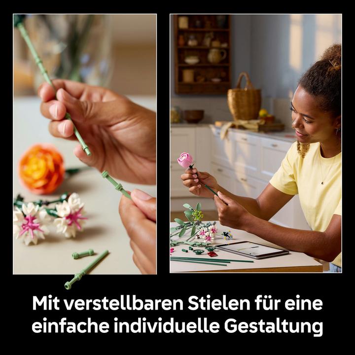 Actual product image LEGO Schöner Rosafarbener Blumenstrauss (10342, LEGO Icons, LEGO Botanical)