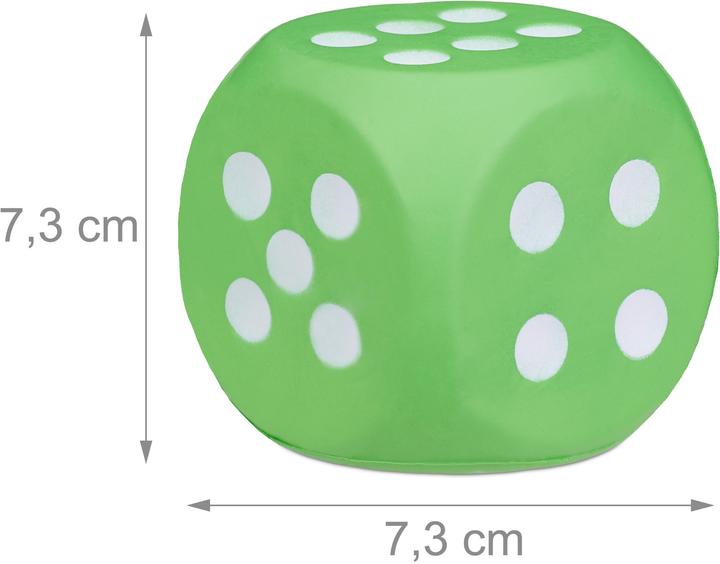 Immagine prodotto Relaxdays Dadi Giganti, Set da 6 Cubi in Gommapiuma