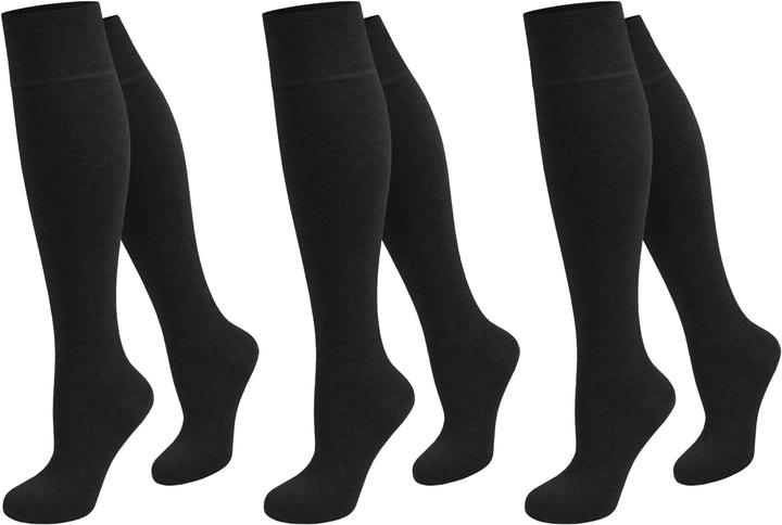 Normani 3 Paar Business-Kniestrümpfe aus Baumwolle