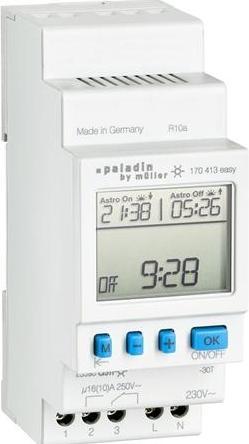 Actual product image Csdk SL Digital ASTRO contact clock, Din skin (2 modules 35 mm wide), day clock, 1 channel, programme bar