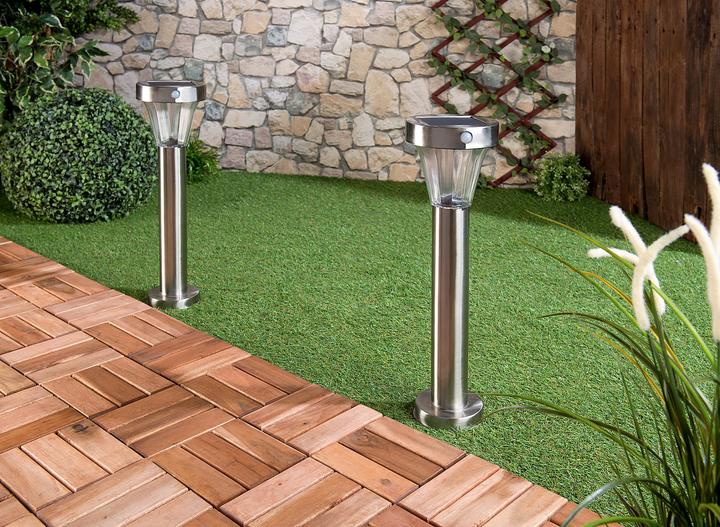 Produktbild Lunartec 4er-Set Solar-Wegeleuchte mit Bewegungs- & Licht-Sensor (220 lm, IP44)
