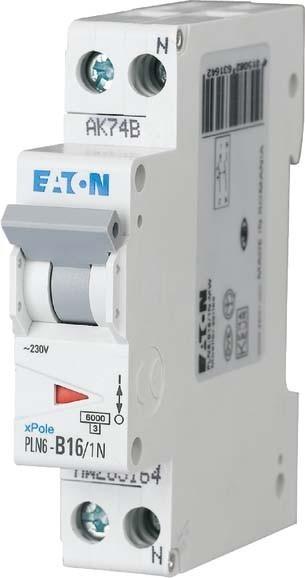 Produktbild Eaton PLN6-B16/1N-DE Leitungsschutzschalter 16A 1p+N Steckkl. B