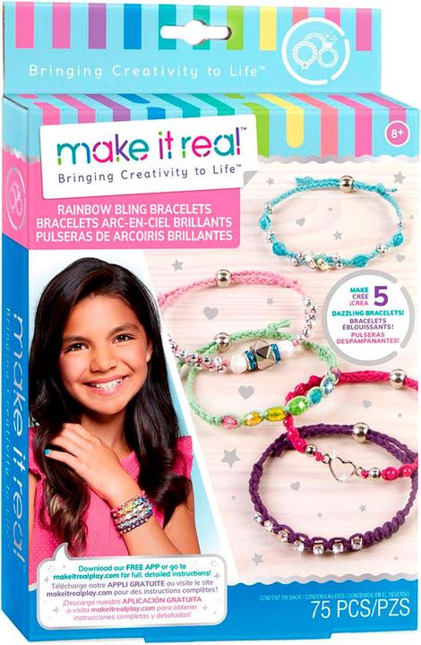 Image du produit Make it Real Bracelets à paillettes arc-en-ciel sertis de perles