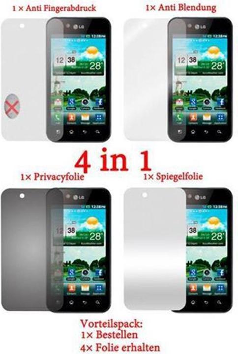 Productafbeelding Cadorabo 4x beschermende folie (1 Stuk, Optimus Zwart)