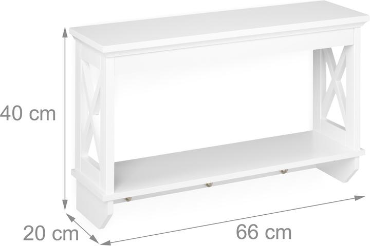 Immagine prodotto Relaxdays Scaffale da-parete (66 x 20 x 40 cm)