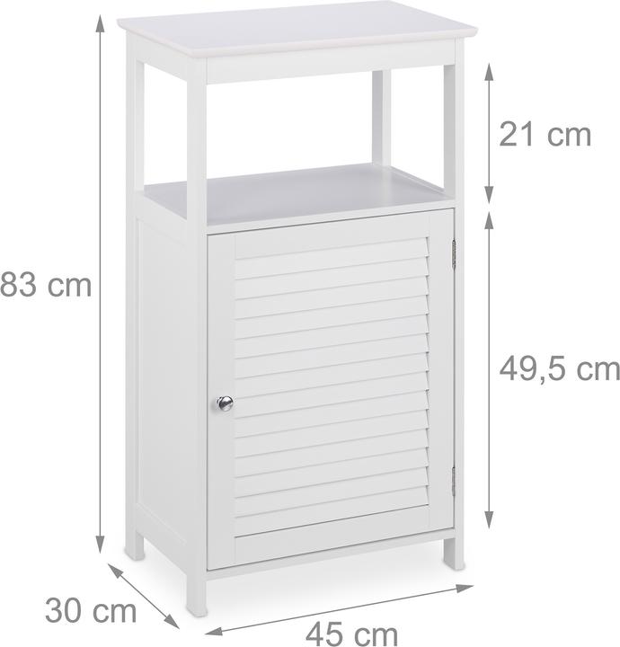 Actual product image Relaxdays Bathroom Shelf 2 Doors (45 x 30 x 83 cm)
