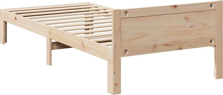Actual product image VidaXL Solid wood bed without mattress 90x200 pine wood bed frame (90 x 200 cm)