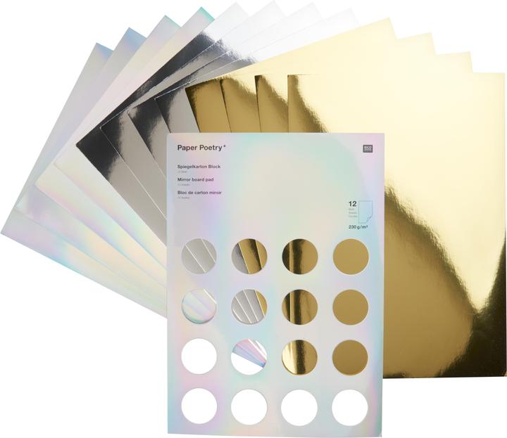 Actual product image Rico Design Spiegelkarton-Block (230 g/m², 4 x)