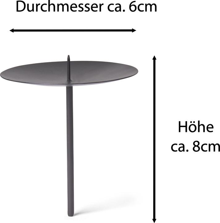 Image du produit Novaliv 4x Pique à bougie, 6 cm NOIR, pour couronne de l'Avent, épingle à bougie, couronne de Noël