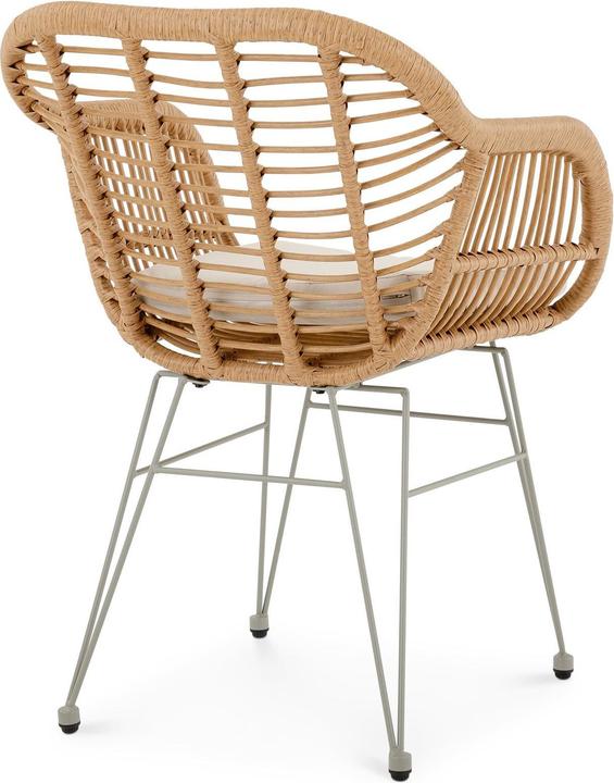 Actual product image IDIMEX Gartenstuhl PARAMO aus Polyrattan – Natur/Beige