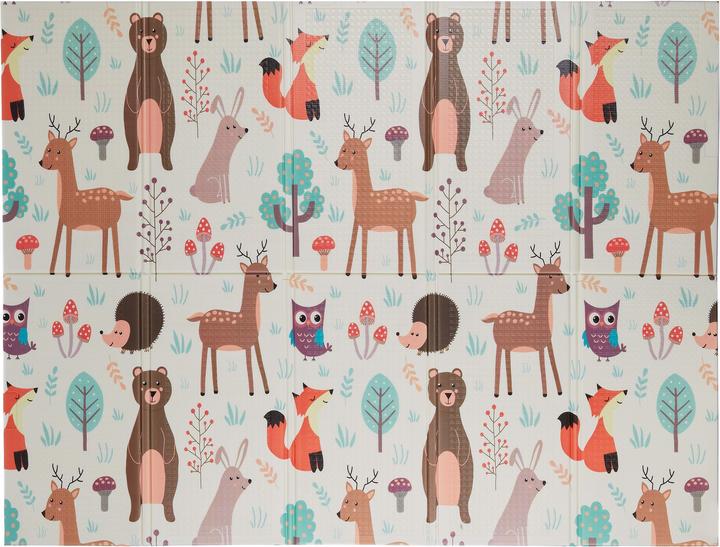 Produktbild Relaxdays Faltbare Kindermatte mit Waldtieren (195 x 150 x 1 cm)