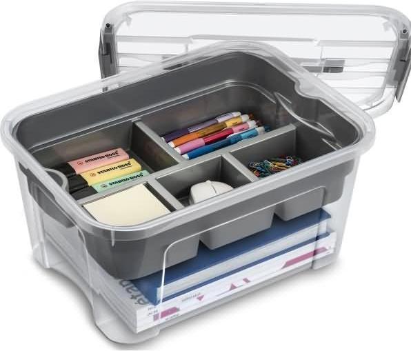 Image du produit Cep Boîte de rangement Combi-Box, PP, 18 l de capacité, avec couvercle, gris (18 l)