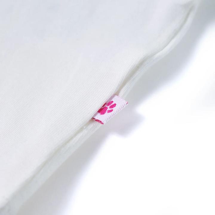 Produktbild VidaXL Kinder-T-Shirt mit Rüschenärmeln Ecru 104,Material: 95 (104)