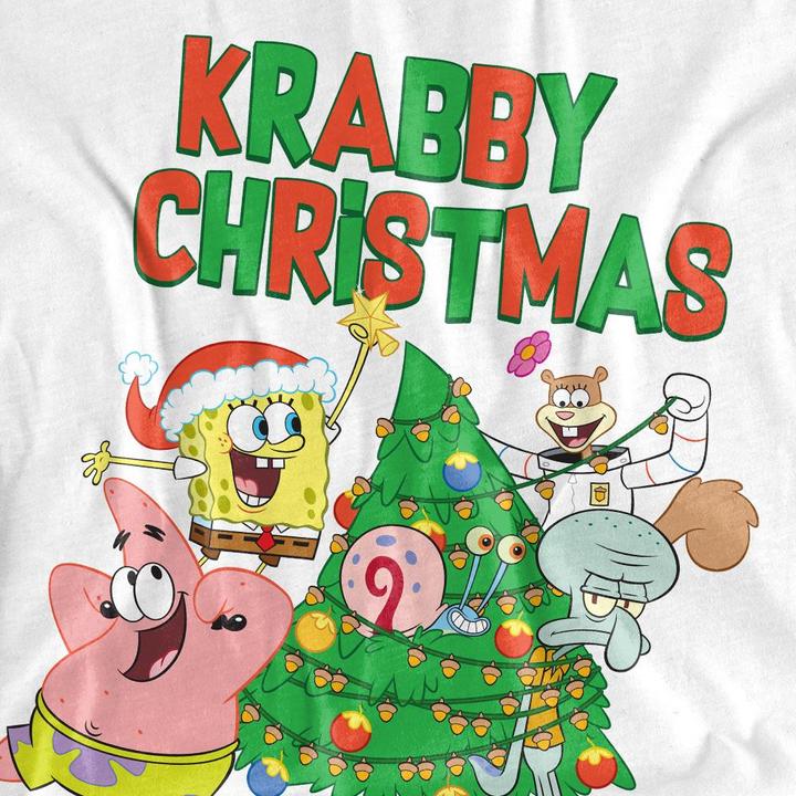Immagine prodotto Spongebob Squarepants Decorating Maglietta Albero di Natale Uomo (M)