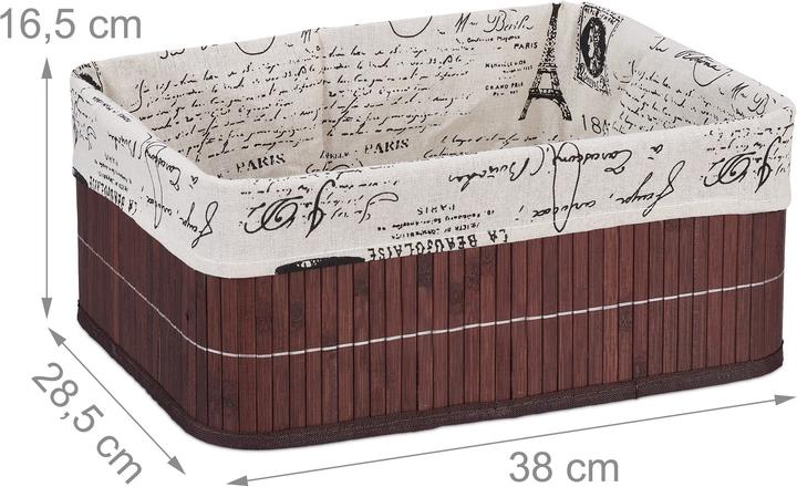 Actual product image Relaxdays Storage Basket (1 x, 38 x 28.5 x 16.5 cm)