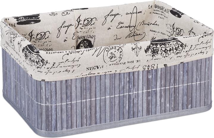 Immagine prodotto Relaxdays Cesta in bambù portaoggetti (1 x, 38 x 28,5 x 16,5 cm)