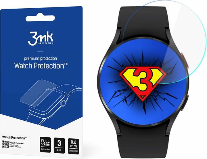 Actual product image 3MK hybrid glass Watch Protection FG for Samsung Galaxy Watch 4 44mm