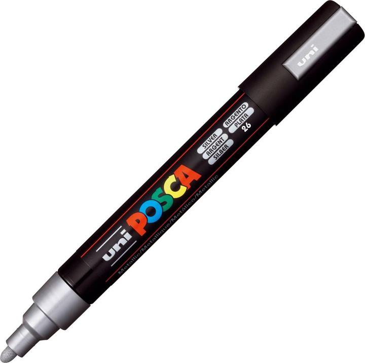 Immagine prodotto Posca Marchio PC-5M a punta tonda (Argento, 2.50 mm, 1 x)