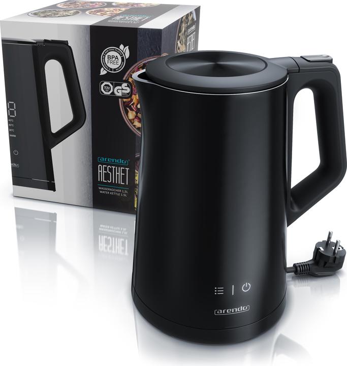 Actual product image Arendo Kettle, stainless steel Kettle with display and temperature selection AESTHET 1,5L (1.50 l)