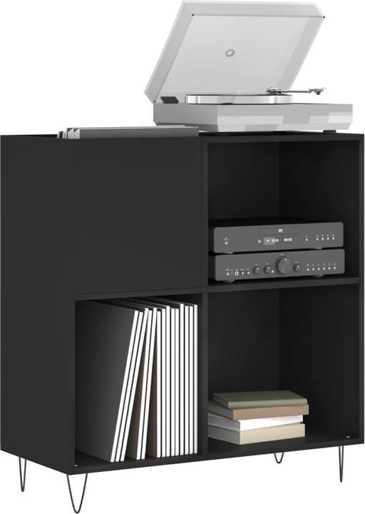 Image du produit VidaXL Plattenschrank Schwarz 84,5x38x89 cm Holzwerkstoff, Farbe