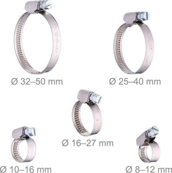 Actual product image Relaxdays Hose clamps (Hose clip, 50 mm)