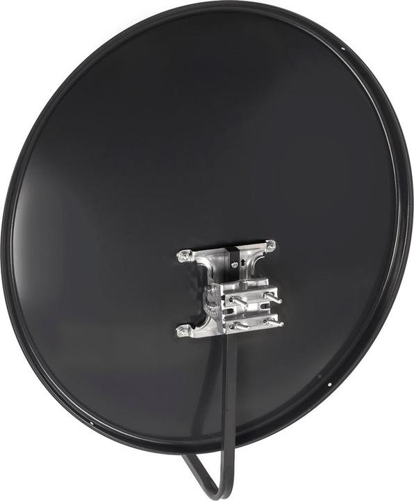Actual product image Maclean Satellite antenna TV system MCTV-929, phosphated steel, graphite, 90 cm (Parabolic antenna)