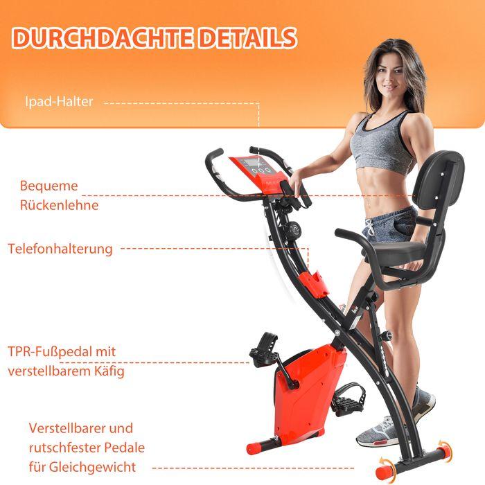Immagine prodotto Swisshandel24 Home trainer 2-in-1 Display LCD, pieghevole, 8 livelli di resistenza magnetica regolabile, 1 paio
