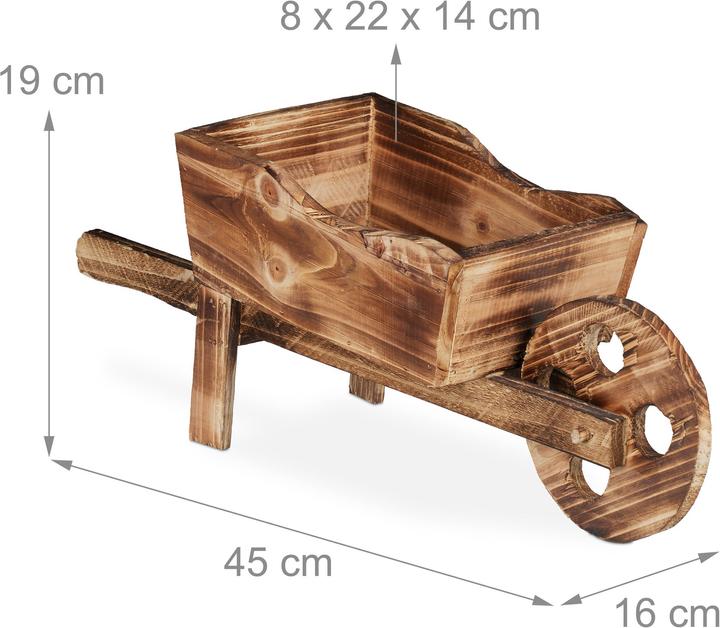 Produktbild Relaxdays Pflanzschubkarre (19 cm)