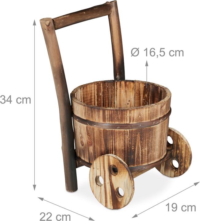 Produktbild Relaxdays Pflanzschubkarre (19 cm)