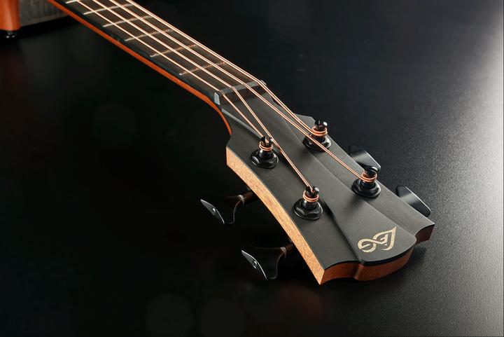 Image du produit Lâg Guitars Sauvage Bce (Basse acoustique, Brown Brankowood (Fingerboard), Pale Brankowood (Top), Smoked Eucalyptus Rough Sawn Finish (Back & Side), Khaya (cou), Black Brankowood (pont))