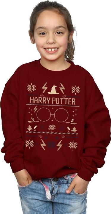Actual product image Girls Christmas Pattern Sweatshirt (116)