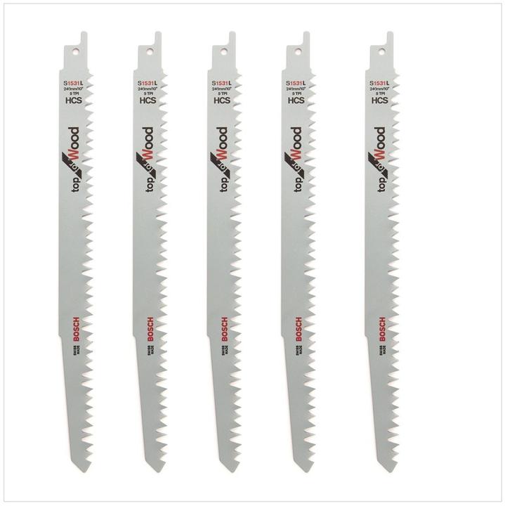Produktbild Bosch Professional Zubehör Säbelsägeblatt S 1531 L, Top for Wood, 5er-Pack