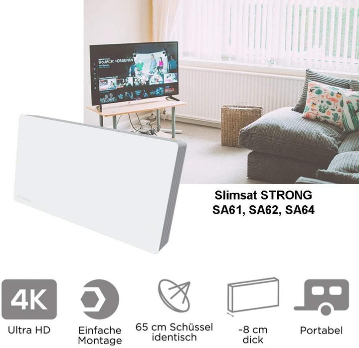 Produktbild Strong SA61 (Flachantenne, 33.70 dB, DVB-S / -S2)