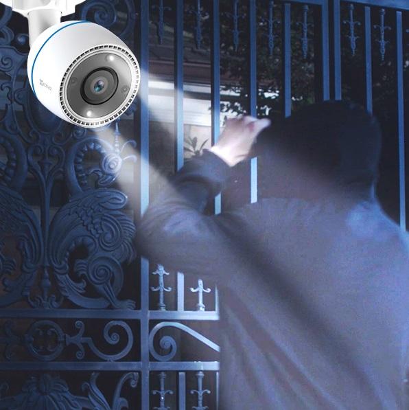Actual product image EZVIZ C3TN Color Outdoor Surveillance Camera with AI & Night Vision in Colour, IP67, Wi-Fi, Outdoor IP (1920 x 1080 Pixels)