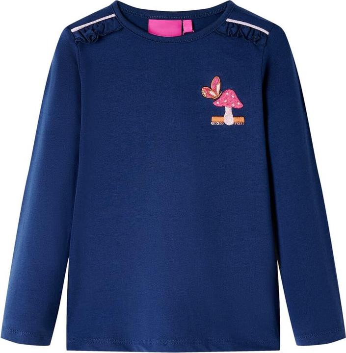 Produktbild VidaXL Kinder-Langarmshirt Marineblau 116,Material: 95 % Baumwolle (116)