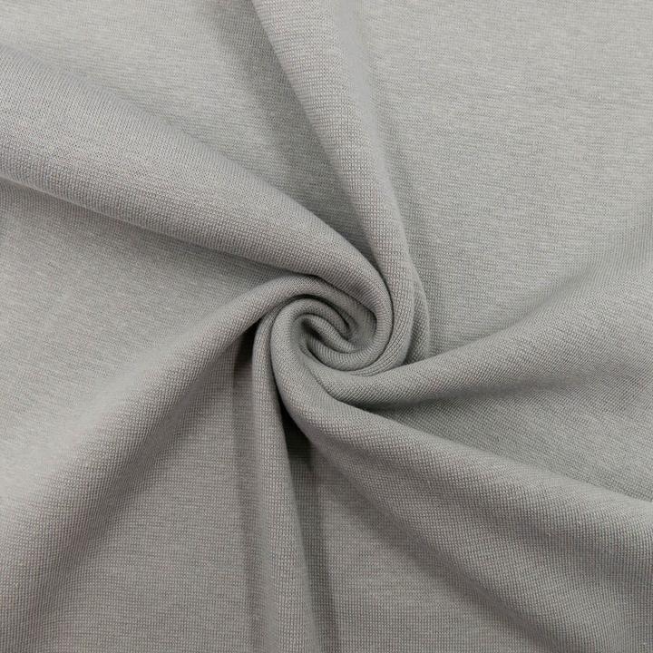 Actual product image Stoffrestposten Fine rib cuff - grey with light green tinge - Minimum sales quantity: 1 metre