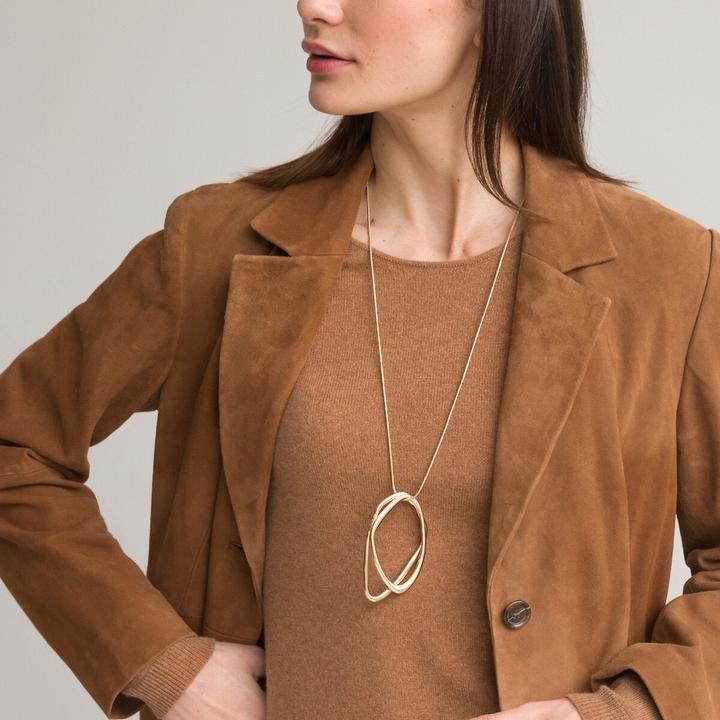 Actual product image Anne Weyburn Buttoned goatskin coat (46)