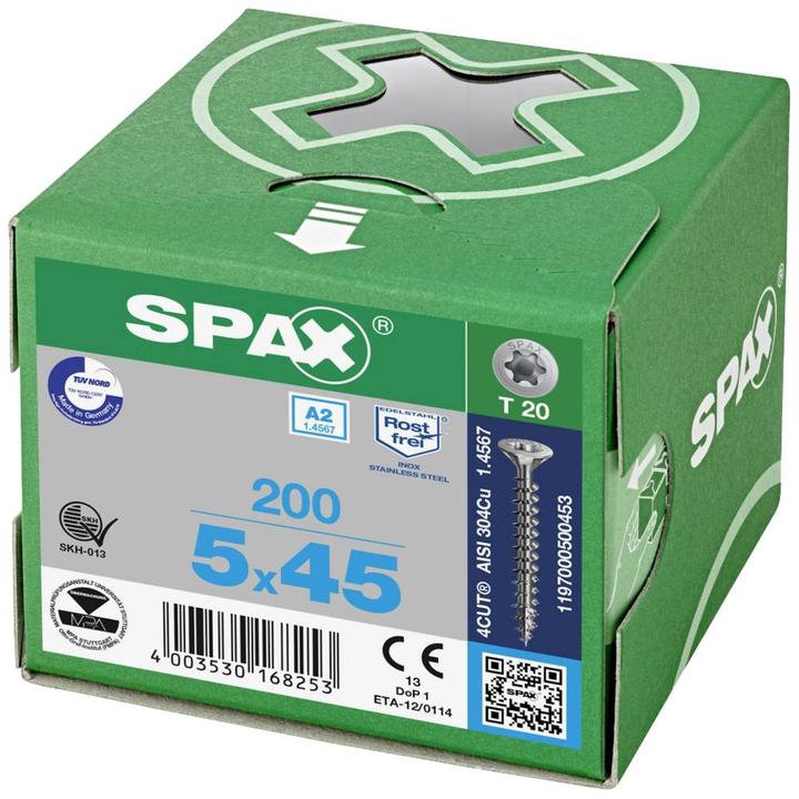 Produktbild Spax Spanplattenschrauben A2 (200 Schrauben pro Stück)
