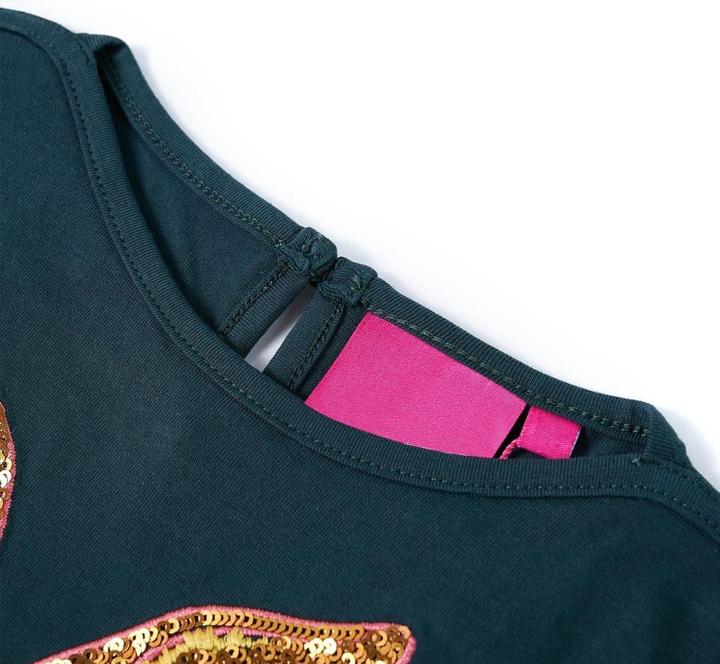 Actual product image VidaXL Children's long-sleeved shirt dark green 104,Material: 95 (104)