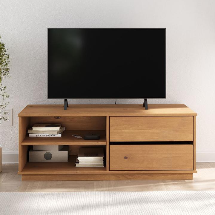 IDIMEX Lowboard MAITE mit 2 Schubladen – Eichefarben (110 x 40 x 42 cm)