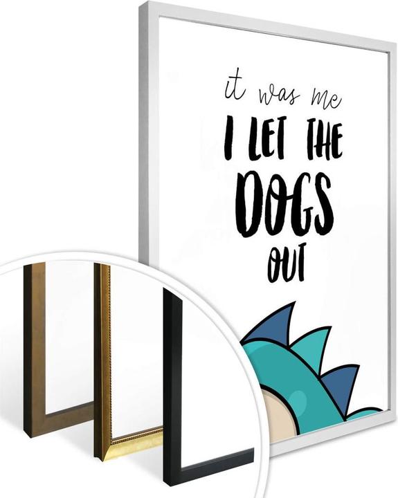 Produktbild Trenddeko I let the dogs out (24 x 30 cm)